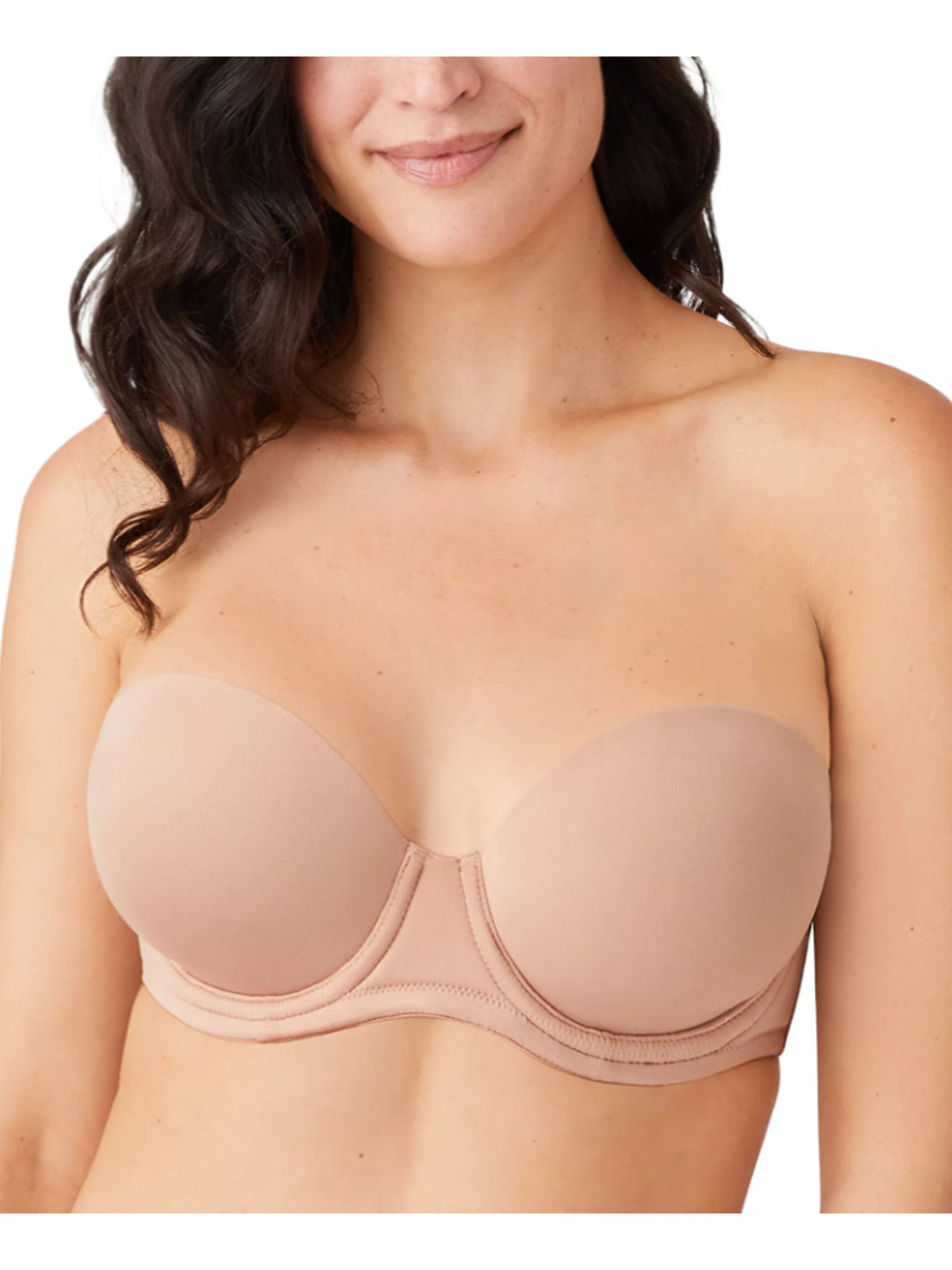 Wacoal Women's 32DDD Red Carpet Full Figure Underwire Beige Strapless Bra G5-21